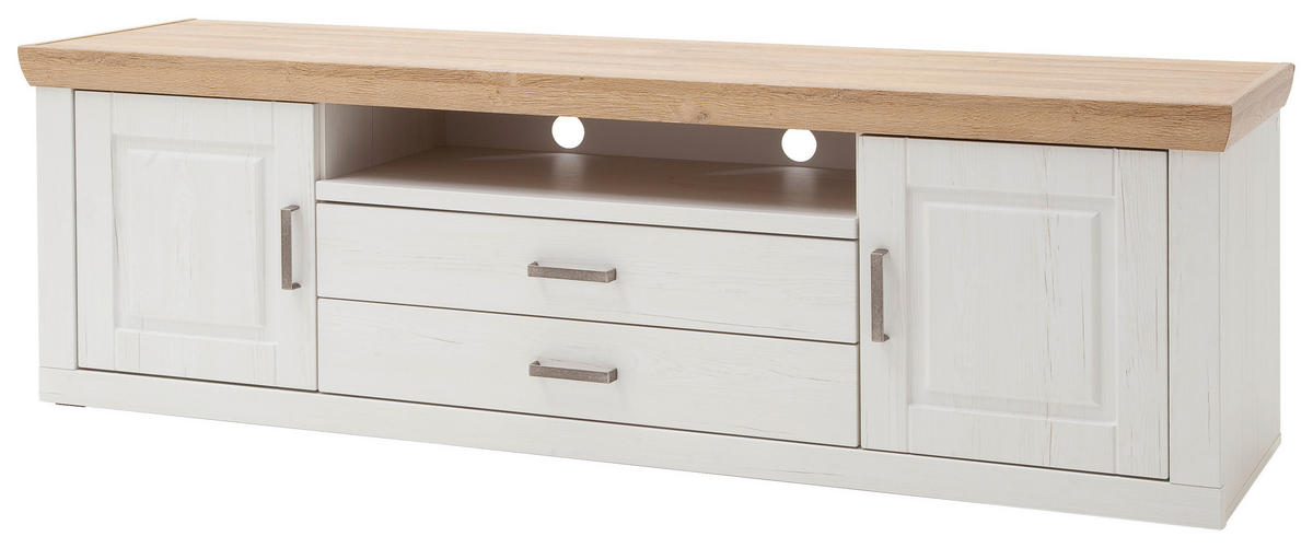 TV-ELEMENT - Eichefarben/Schwarz, LIFESTYLE, Holzwerkstoff/Metall (198/63/52cm) - Landscape