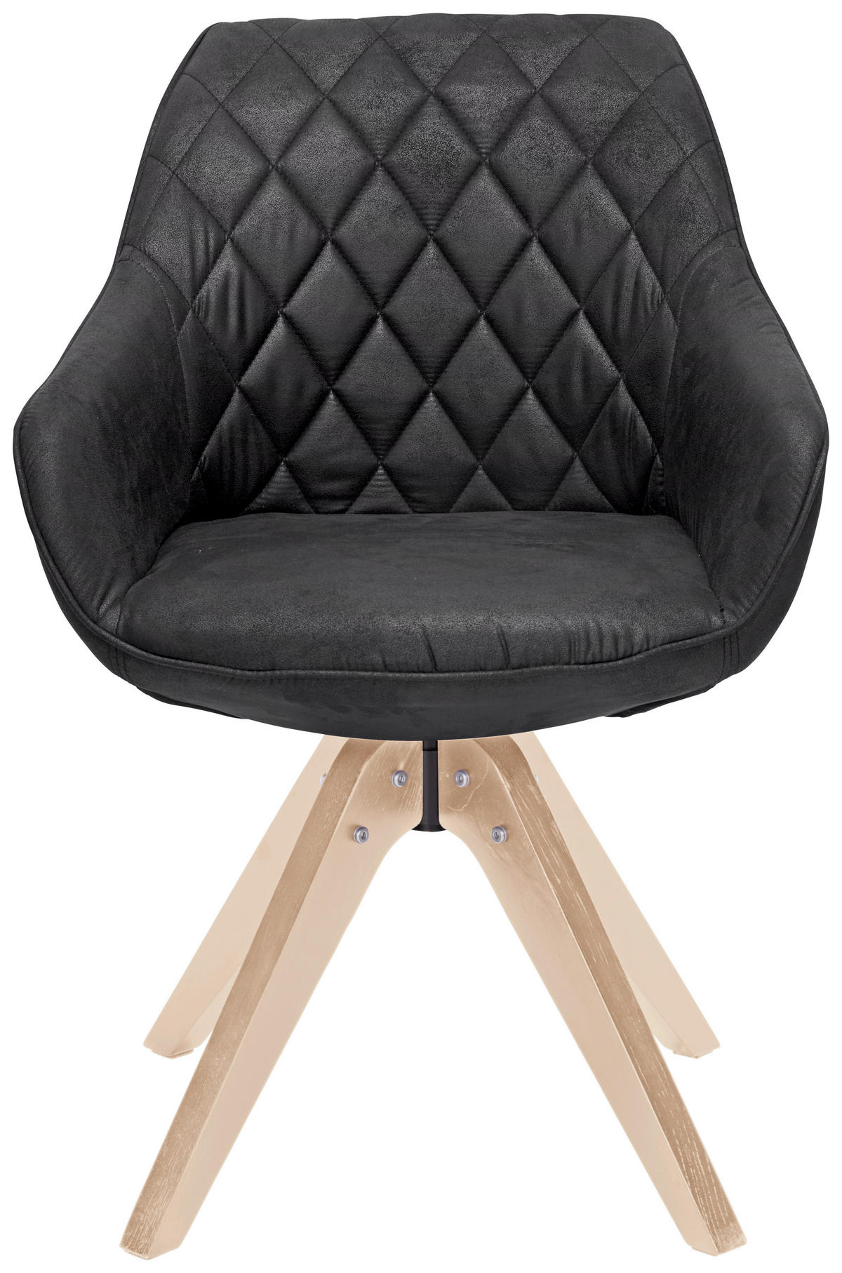 ARMLEHNSTUHL  in Mikrofaser  - Eichefarben/Dunkelgrau, LIFESTYLE, Holz/Textil (60/86/65cm) - Landscape