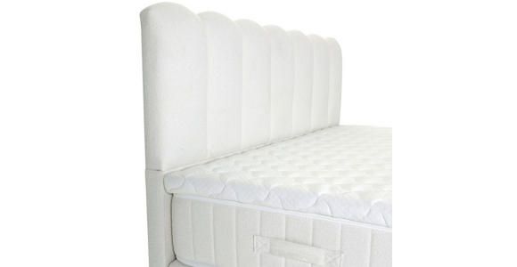 BOXSPRINGBETT 180/200 cm,  in Weiß, Topper, Matratzen, H3 = fest  - Schwarz/Weiß, Design, Holzwerkstoff/Textil (180/200cm) - Esposa