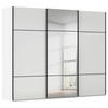 SCHWEBETÜRENSCHRANK in Weiss  - Weiss/Schwarz, Konventionell, Glas/Holzwerkstoff (271/223/68cm) - Novel
