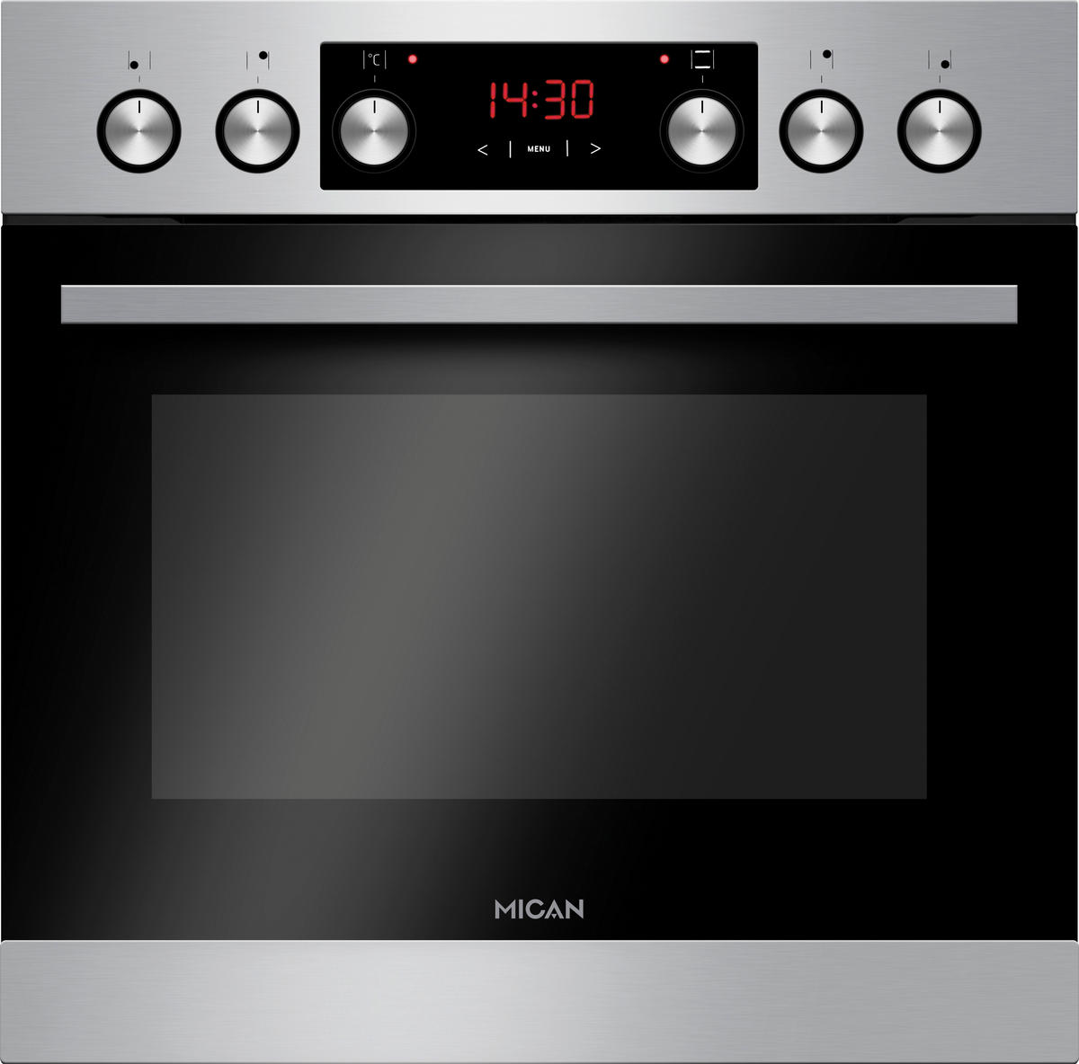 HERDSET 90300  - Edelstahlfarben, Basics, Glas/Metall (59,5/59,5/55cm) - Mican