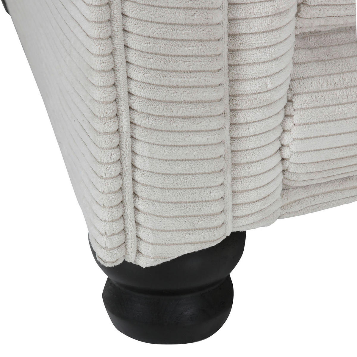 MEGASOFA Cord Naturfarben  - Schwarz/Naturfarben, ROMANTIK / LANDHAUS, Holz/Textil (276/81/140cm) - Landscape