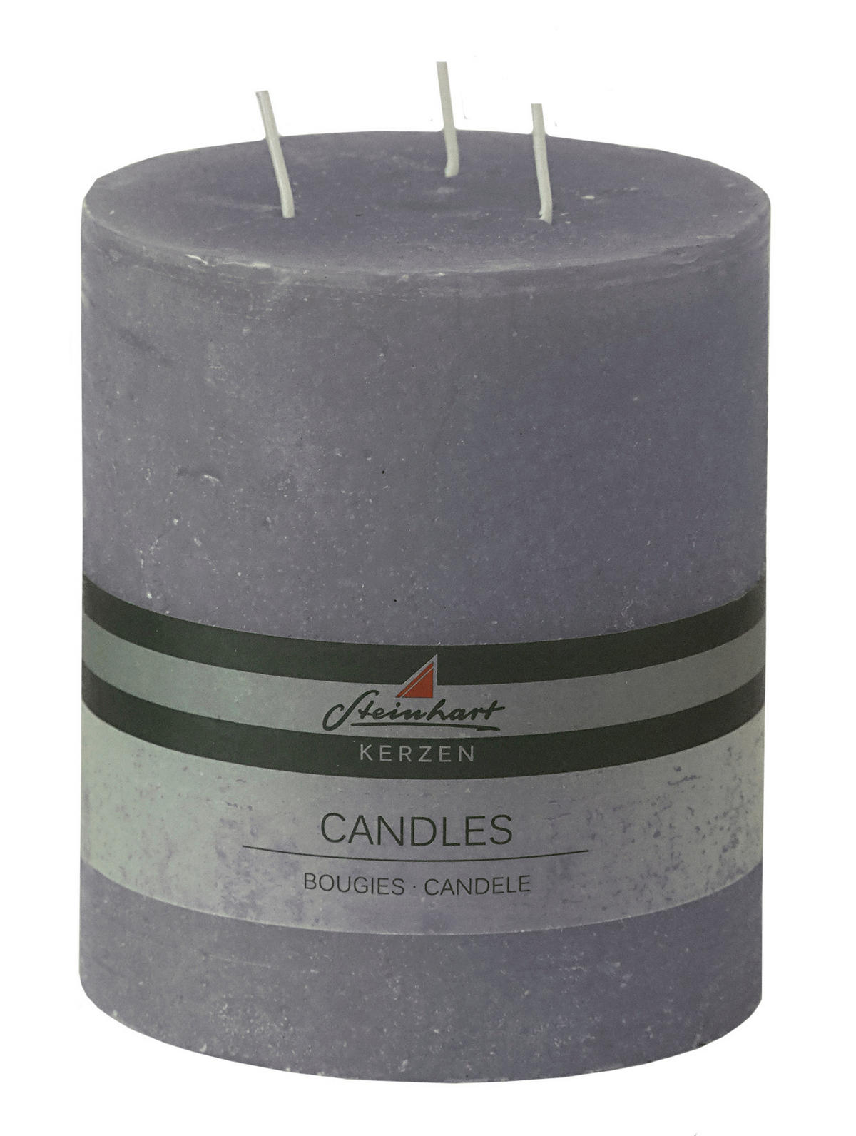 DREIDOCHTKERZE 12/14 cm  - Grau, Basics (12/14cm) - Steinhart
