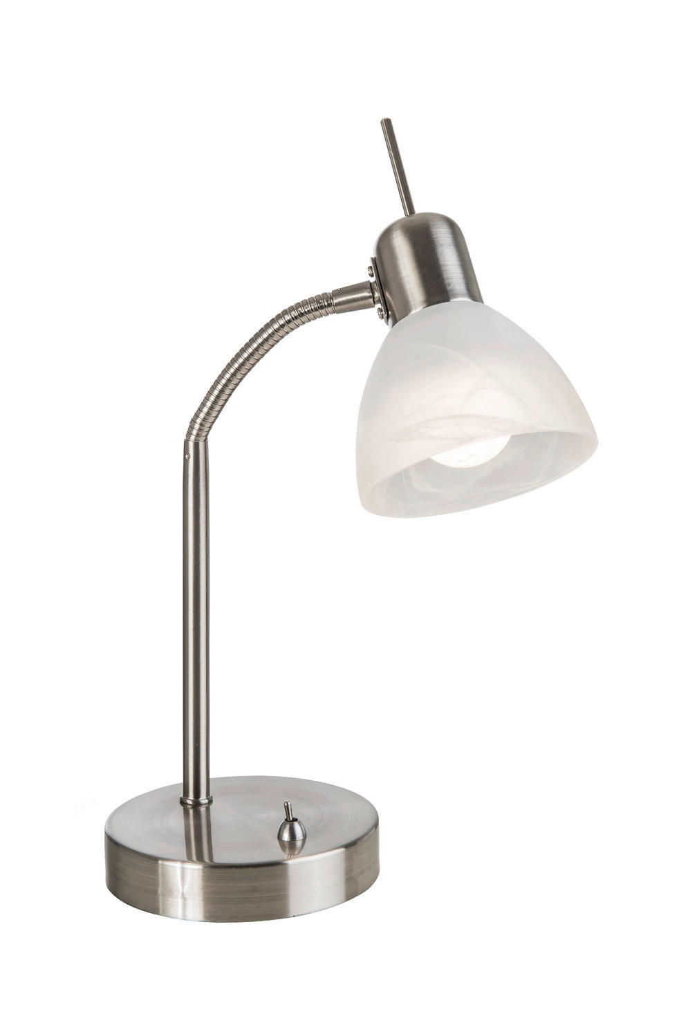 Xora LED LAMPA NA PÍSACÍ STÔL, 30 cm - biela, niklová