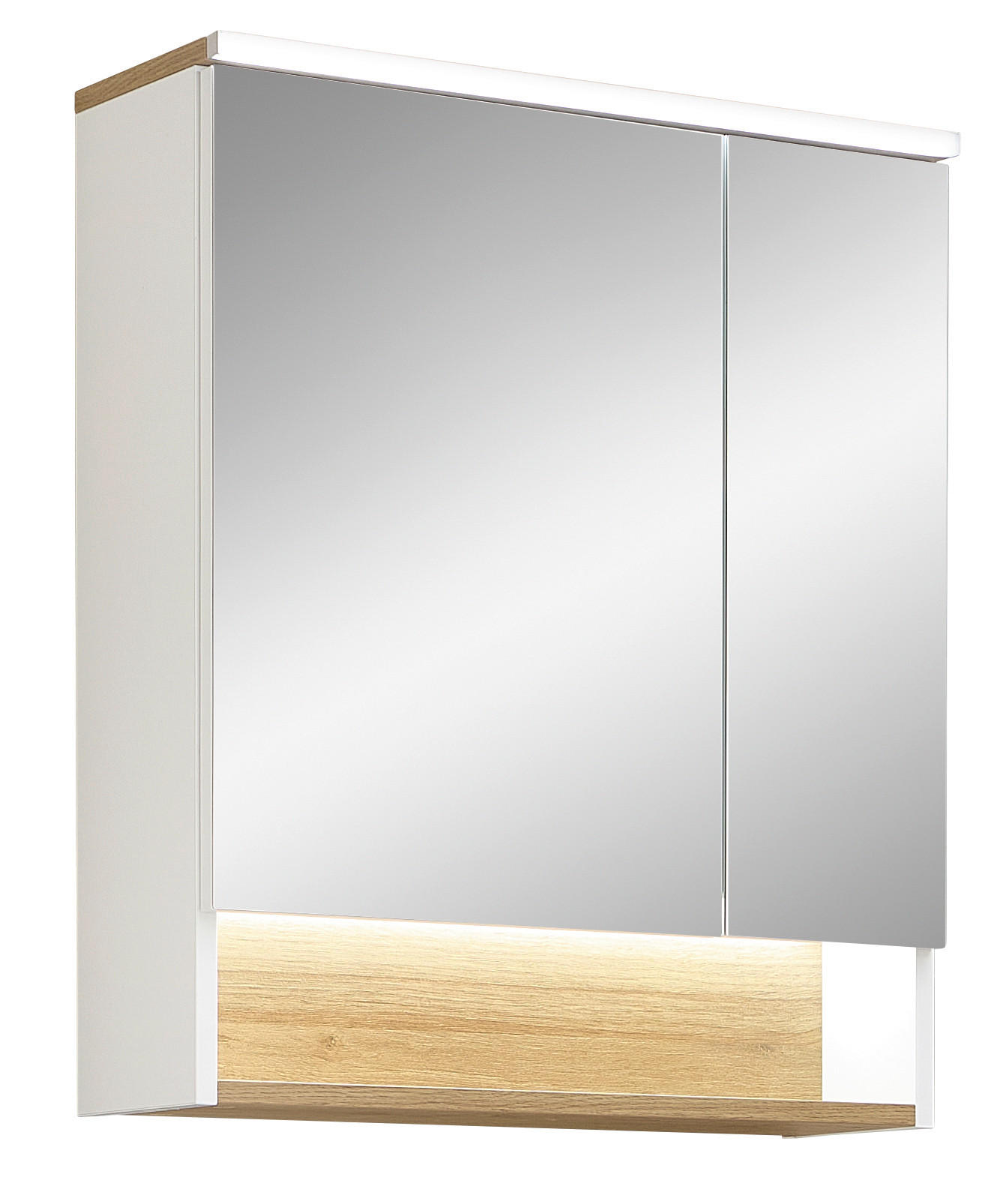 Xora ZRCADLOVÁ SKŘÍŇKA, bílá, 60/71,6/21,4 cm