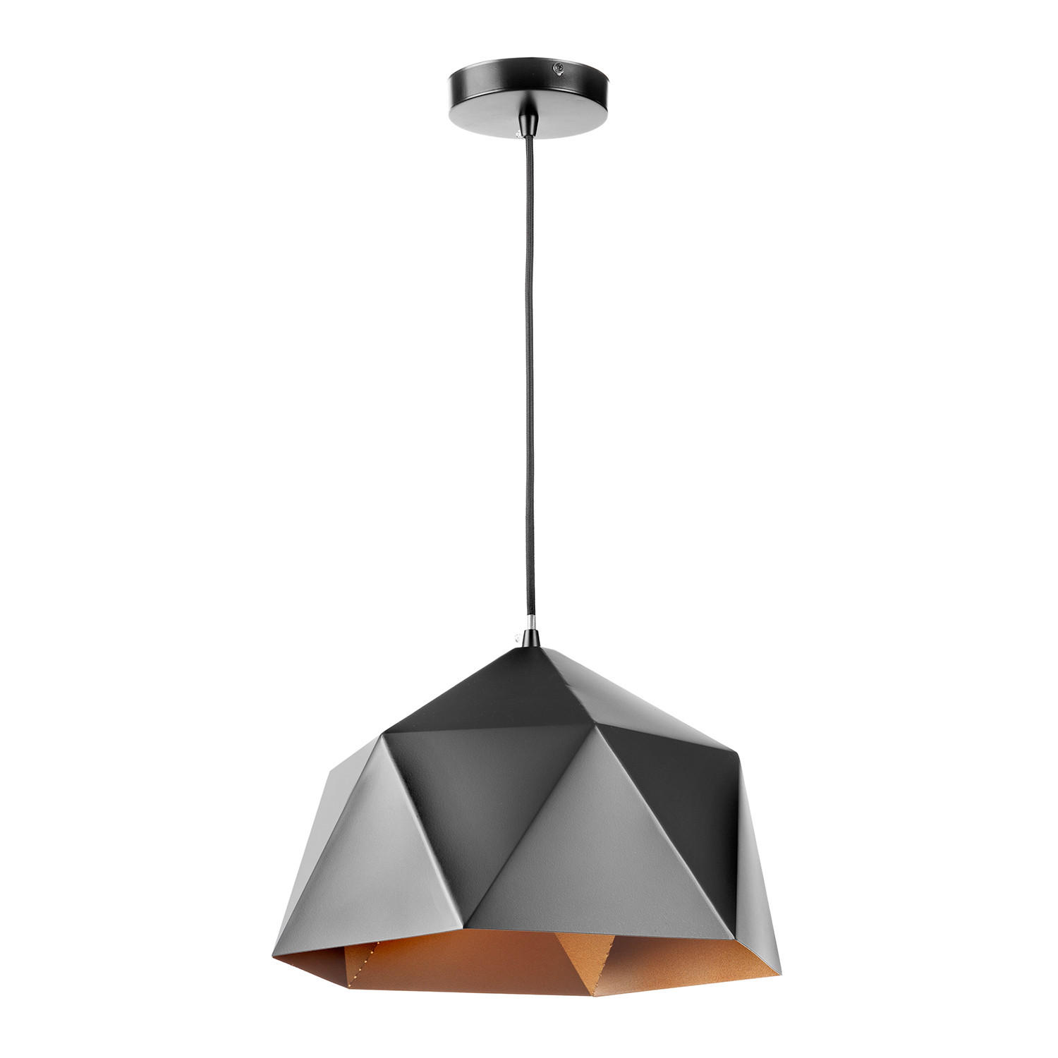 ZÁVESNÉ SVIETIDLO, 38/120 cm  - čierna/zlatá, Design, kov (38/120cm)