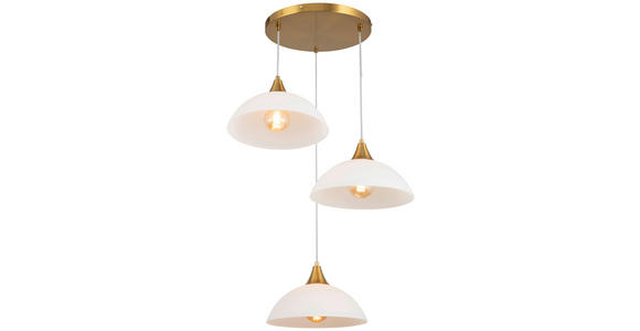 HÄNGELEUCHTE 66/150 cm  - Weiß, Trend, Glas/Metall (66/150cm) - Novel