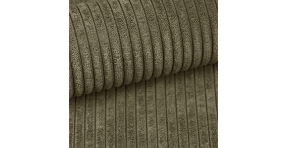 ECKSOFA Olivgrün Velours Bettkasten, Sitzvorzug  - Schwarz/Olivgrün, KONVENTIONELL, Textil/Metall (206/253cm) - Venda