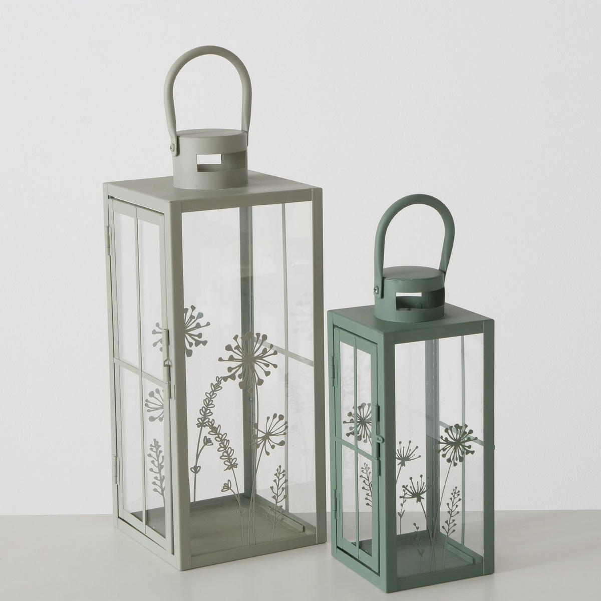 LATERNE - Dunkelgrün, Basics, Glas/Metall (10/10/25cm)
