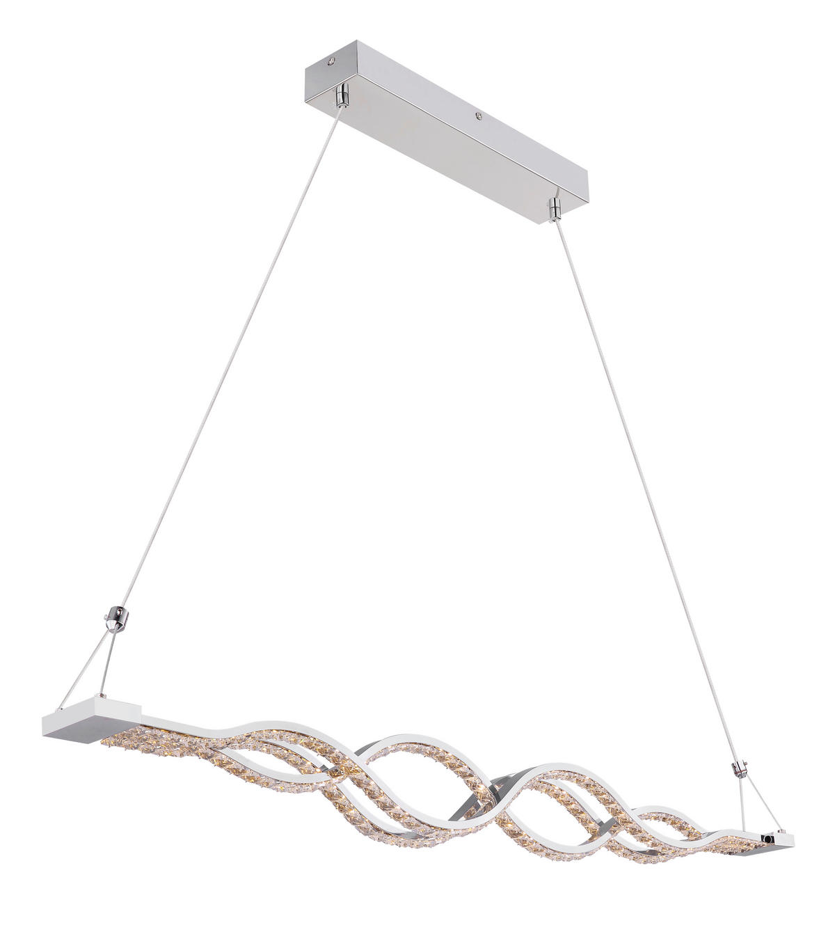 LAMPĂ SUSPENDATĂ CU LED 95/7/140 cm  - alb/străveziu, Basics, plastic/sticlă (95/7/140cm)