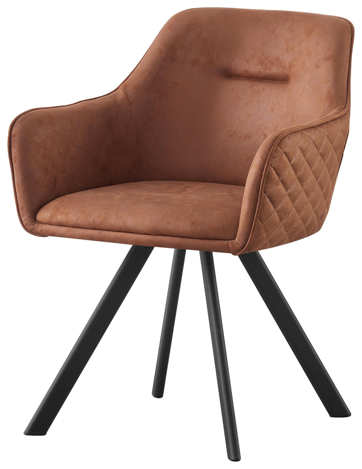 ŽIDLE S PODRUČKAMI, železo, mikrovlákno, černá, červenohnědá - černá/červenohnědá, Design, kov/textil (58,5/78,5/60cm) - Hom`in