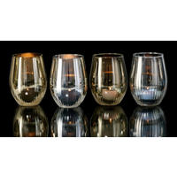 KERZENHALTER - Silberfarben/Goldfarben, KONVENTIONELL, Glas (10/13cm) - Ritzenhoff Breker