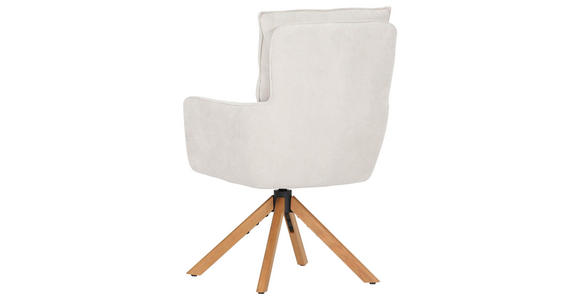 ARMLEHNSTUHL  Stoffauswahl, Sitzfläche 360° drehbar, automatische Rückholfunktion Cord  - Eichefarben/Beige, Design, Holz/Textil (60/95/62cm) - Novel