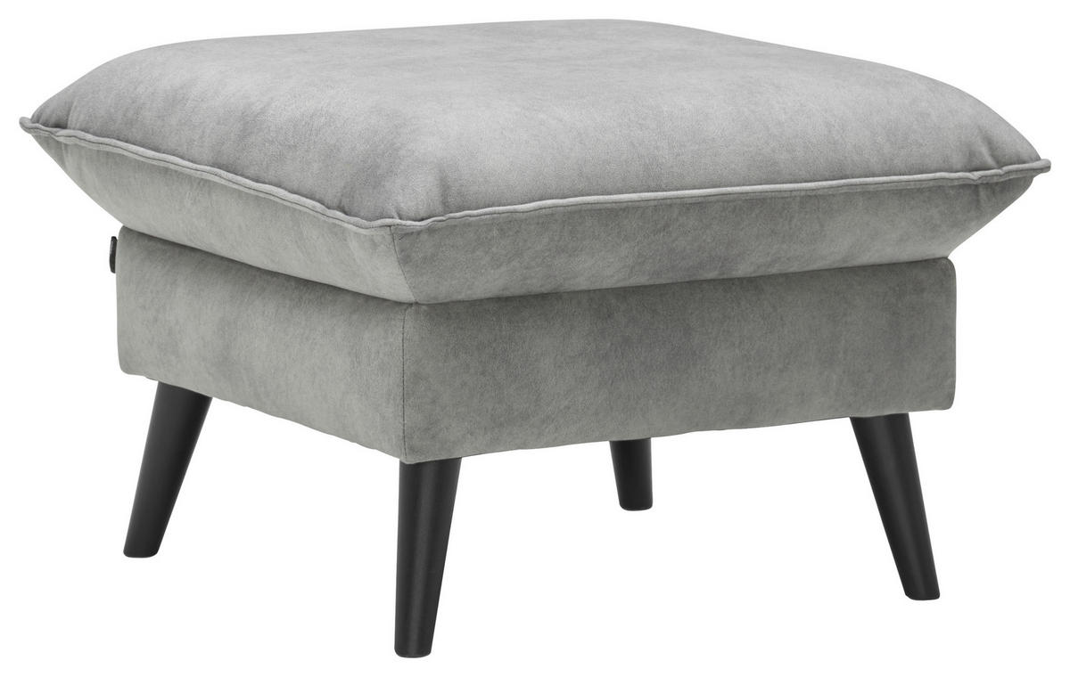 HOCKER in Textil Grau  - Schwarz/Grau, Design, Holz/Textil (63/44/63cm) - Carryhome