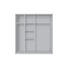 SCHWEBETÜRENSCHRANK 2 -türig Graphitfarben, Weiß - Graphitfarben/Alufarben, KONVENTIONELL, Holzwerkstoff/Metall (200/216/68cm) - Hom`in