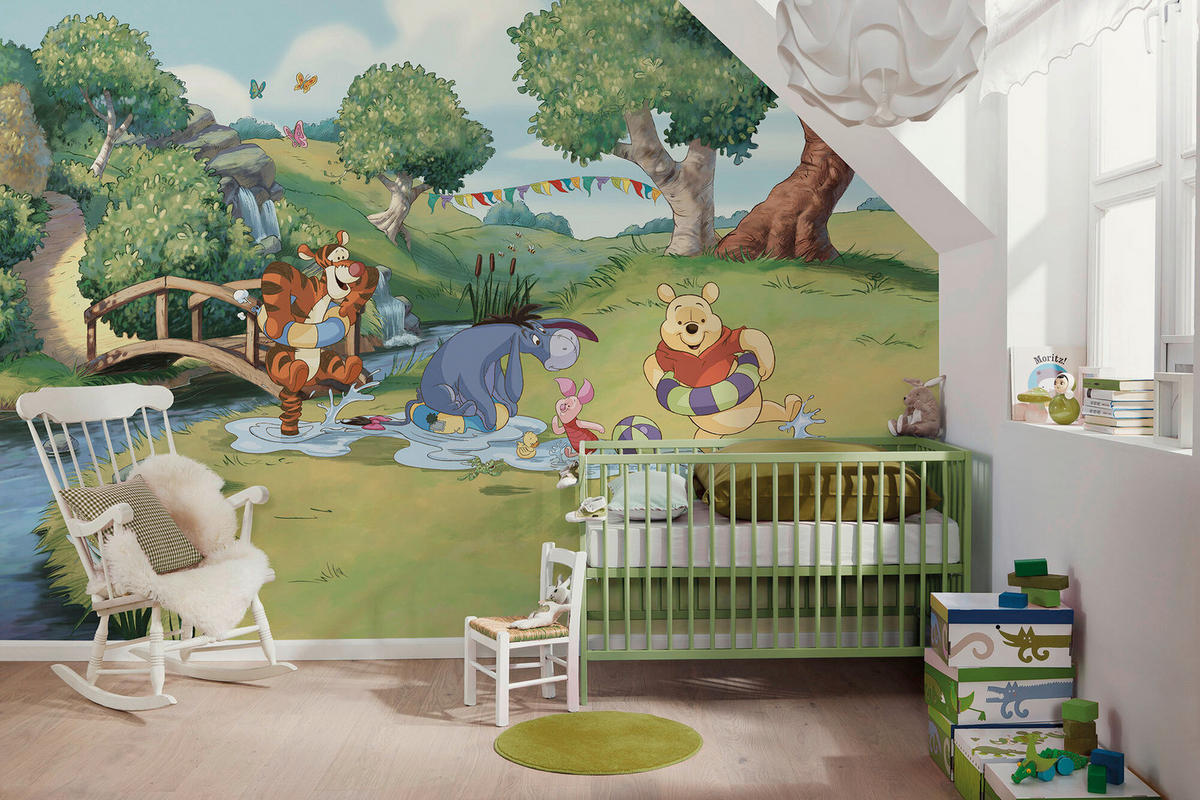 FOTOTAPETE WINNIE THE POOH FRIENDSHIP  - Naturfarben, Design, Textil (350/250cm) - Disney