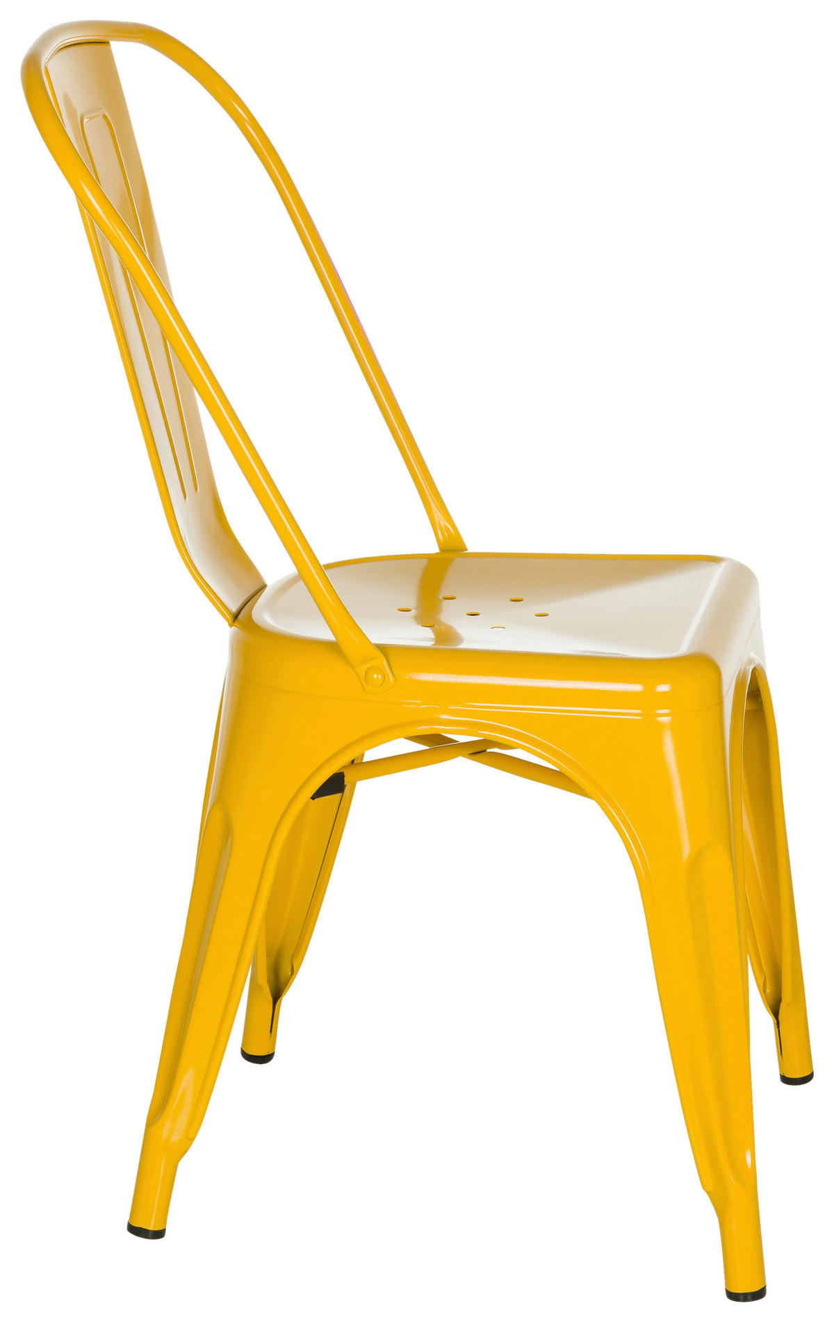 STOL stål  - gul, Basics, metall (44/84/54cm) - MID.YOU