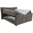 BOXSPRINGBETT 180/200 cm  in Grau  - Chromfarben/Grau, KONVENTIONELL, Textil/Metall (180/200cm) - Esposa