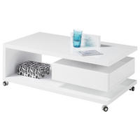 KLUBSKA MIZA, bela  - bela, Moderno, leseni material (110/59,5/41cm) - Hom`in