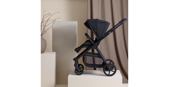KINDERWAGENSET  - Schwarz, Basics, Textil/Metall - My Baby Lou
