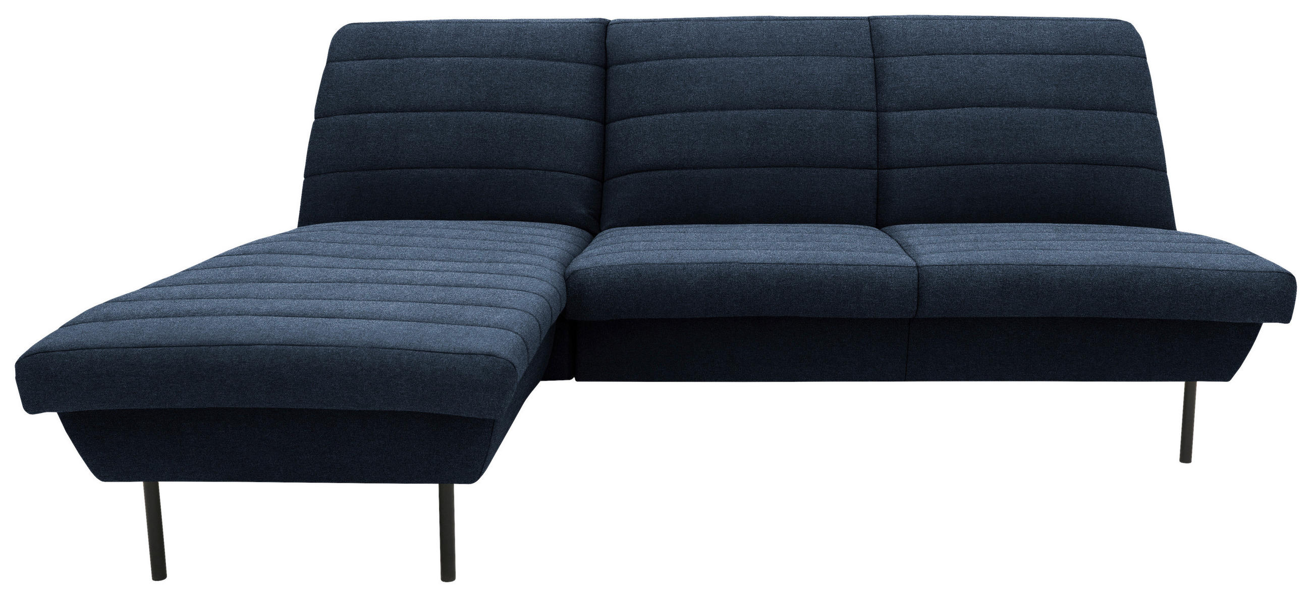ECKSOFA Looks IX Blau Webstoff  - Blau/Schwarz, Design, Textil/Metall (168/214cm) - LOOKS by W.Joop