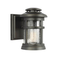 VONKAJŠIE NÁSTENNÉ SVIETIDLO, 15.9/22.9/19.3 cm - bronzová, Konventionell, sklo (15.9/22.9/19.3cm) - Elstead Lighting