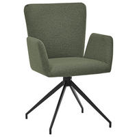 ARMLEHNSTUHL  in Stahl Bouclé  - Schwarz/Grün, Trend, Textil/Metall (57/86/61,5cm) - SetOne by Musterring
