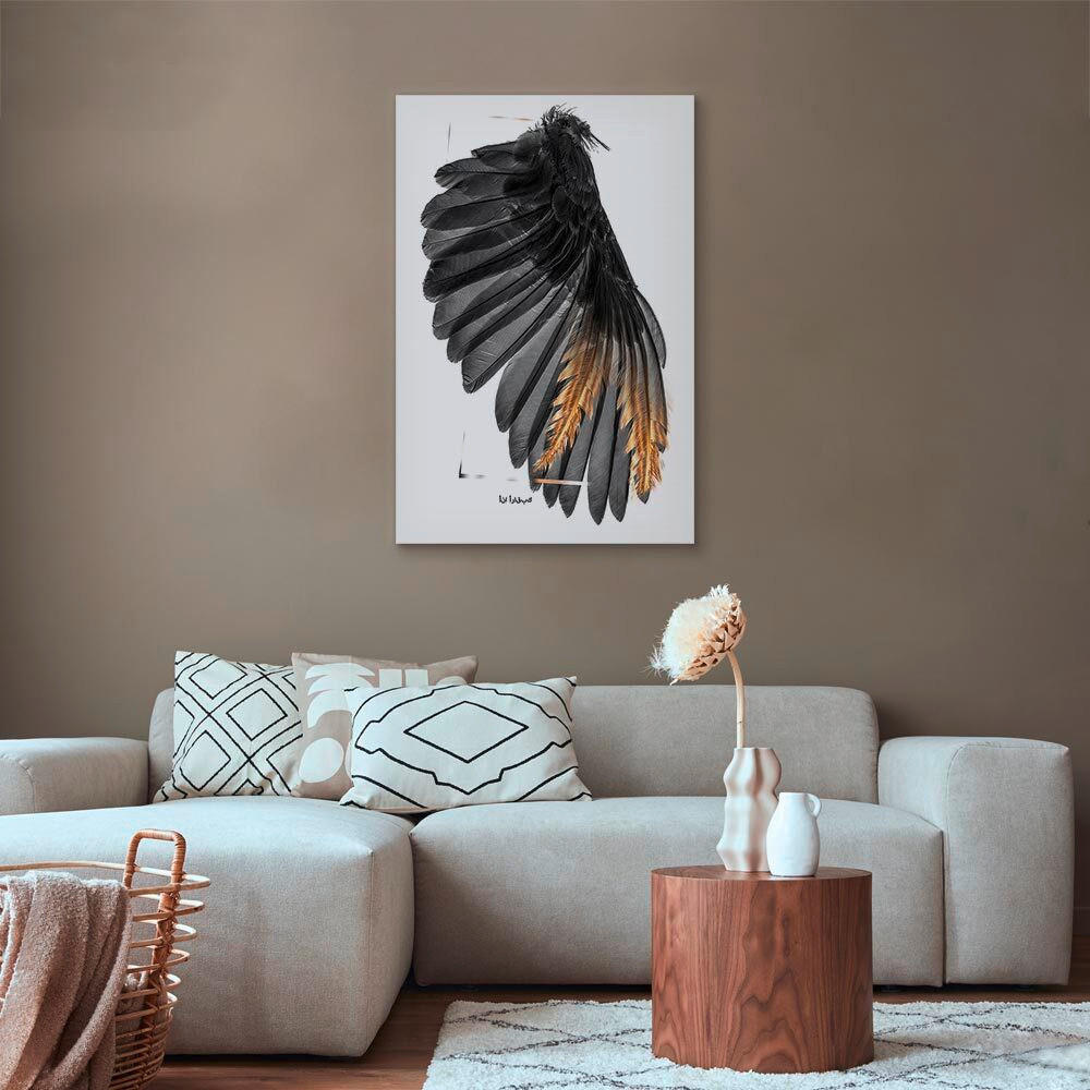 LEINWANDBILD Abstraktes, Tiere 40/60/1,2 cm  - Goldfarben/Schwarz, Basics, Holzwerkstoff/Textil (40/60/1,2cm) - artgeist