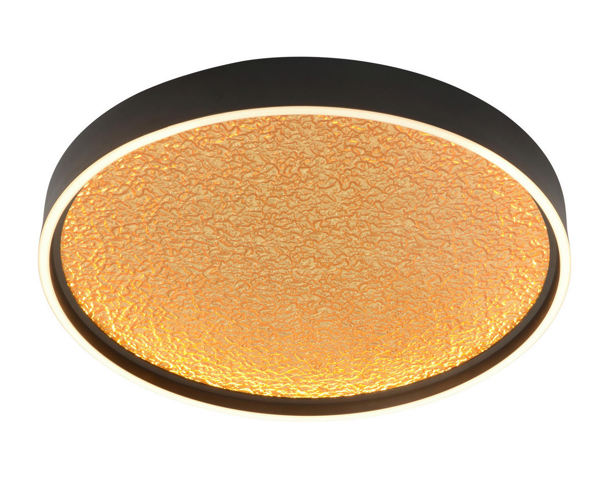 PLAFONIERĂ CU LED - auriu/negru, Design, plastic/metal (60/6,5cm)