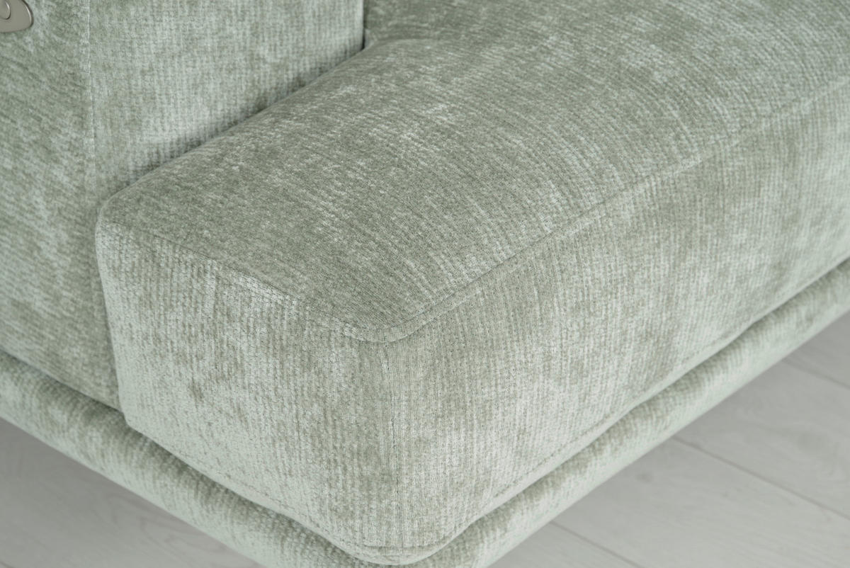 ECKSOFA  in Chenille Mintgrün  307/243 cm  - Schwarz/Mintgrün, Design, Textil/Metall (307/243cm) - Xora