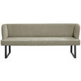 SITZBANK 185/91/66 cm Webstoff Schwarz, Hellgrün  - Schwarz/Hellgrün, Design, Textil/Metall (185/91/66cm) - Novel