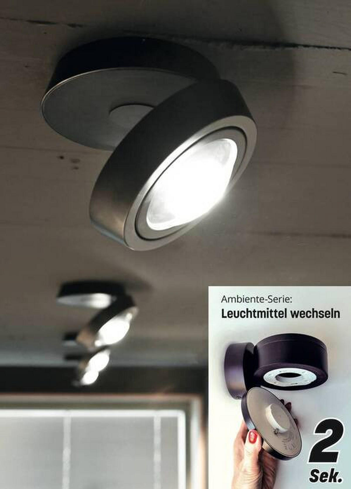 LED-DECKENLEUCHTE 16,0/15,5/7,8 cm   - Schwarz, Design, Metall (16,0/15,5/7,8cm)