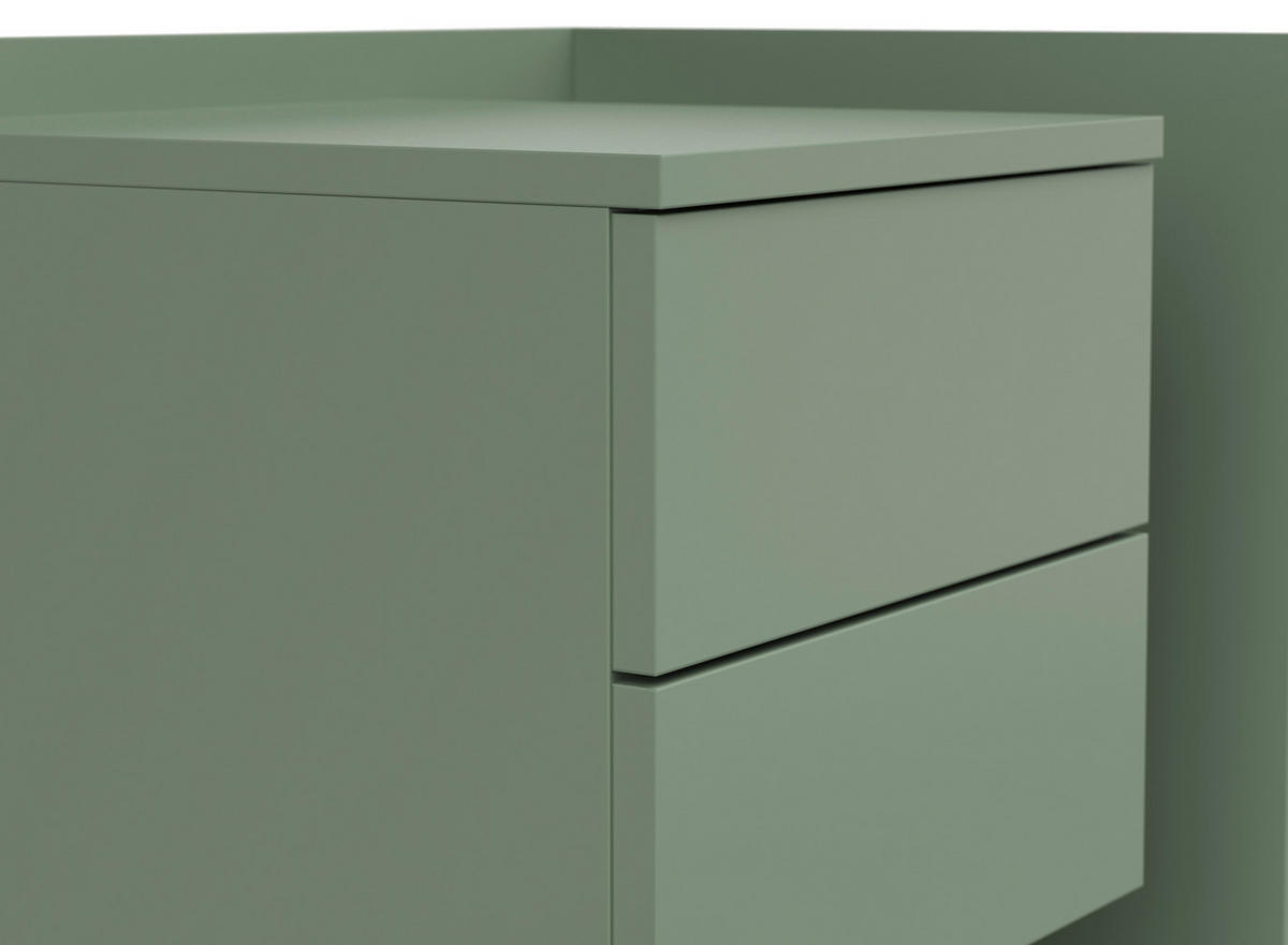 NACHTKÄSTCHEN 50/62/38 cm  in Salbeigrün  - Salbeigrün/Graphitfarben, Design, Holzwerkstoff/Kunststoff (50/62/38cm) - Lomoco