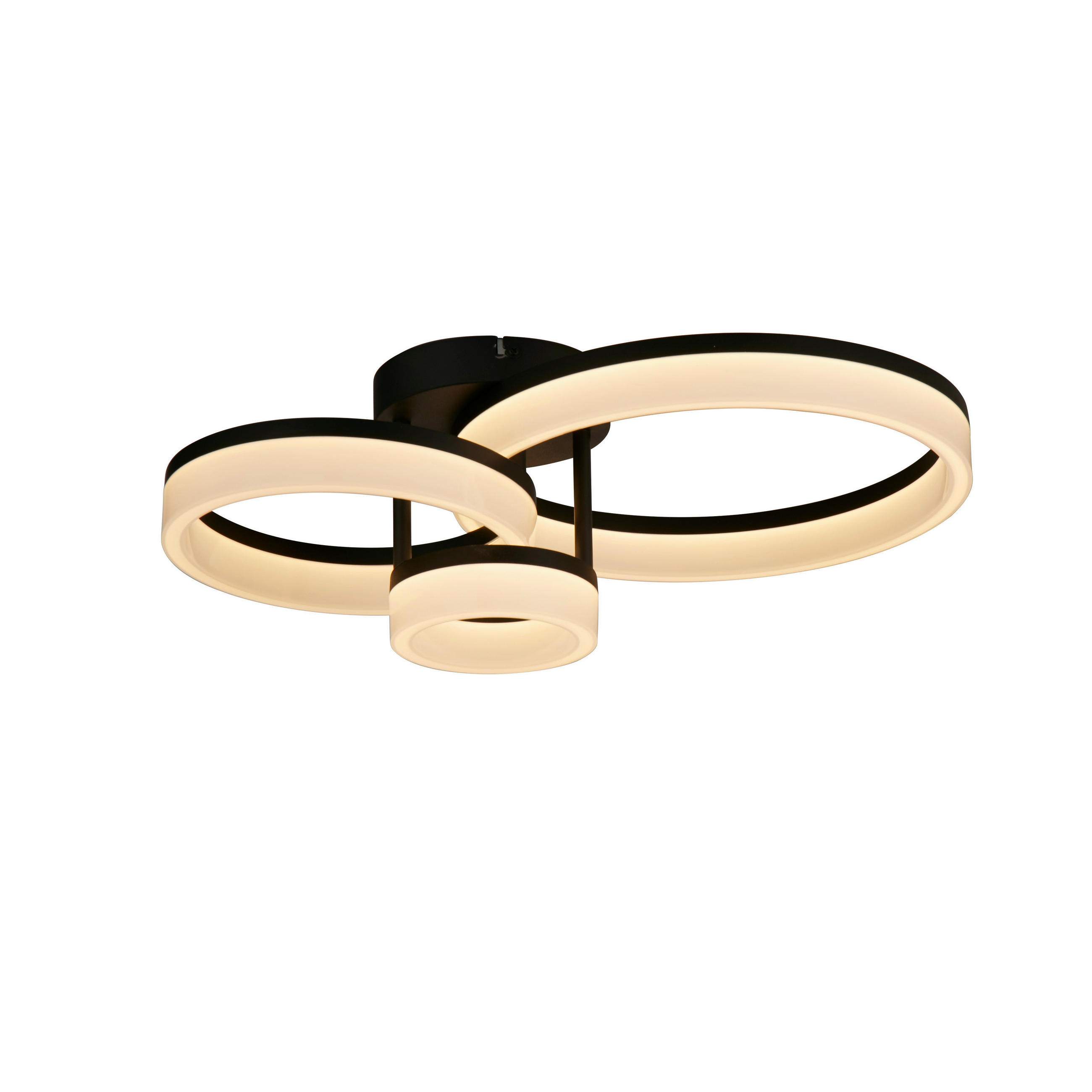 DECKENLEUCHTE Triple 33/17,5 cm  - Schwarz/Weiß, Design, Kunststoff/Metall (33/17,5cm)