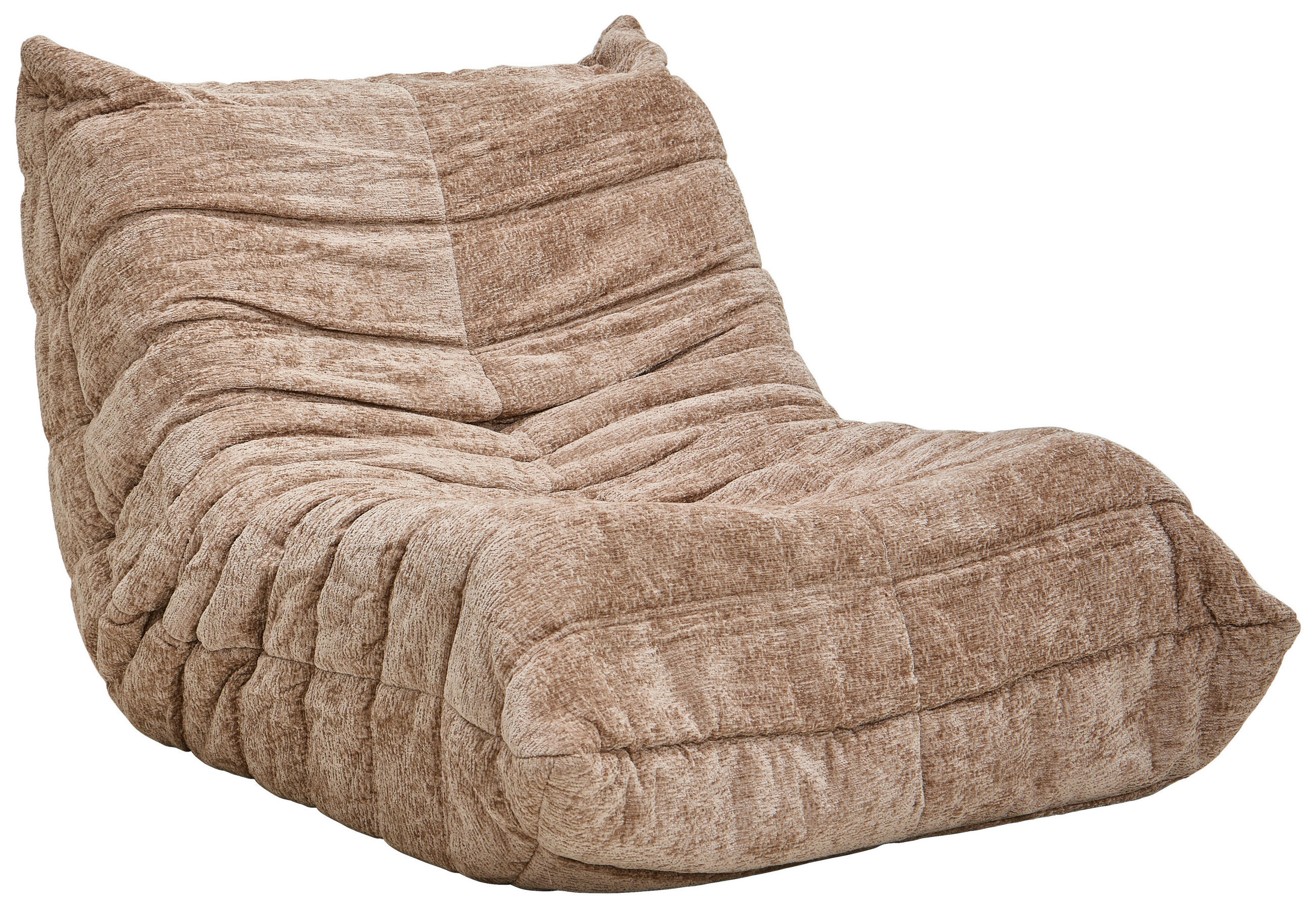 SCHLAFSESSEL in Chenille Hellbraun  - Hellbraun, Trend, Textil (82/70/105cm) - Livetastic