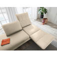 RÉCAMIERE in Echtleder Creme  - Chromfarben/Creme, Design, Leder/Metall (209/85-109/95-16cm) - Dieter Knoll