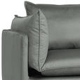 ECKSOFA Grau Samt  - Schwarz/Grau, Design, Textil/Metall (241/200cm) - Carryhome