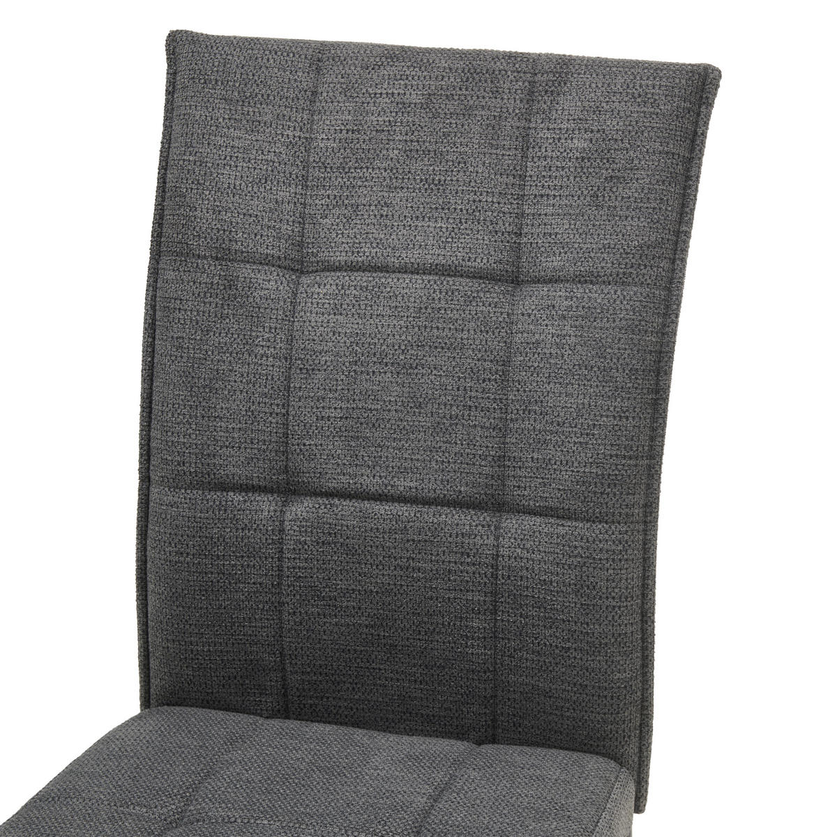 STUHL Mikrofaser Anthrazit, Schwarz  - Anthrazit/Schwarz, KONVENTIONELL, Textil/Metall (44/96/61cm) - MID.YOU