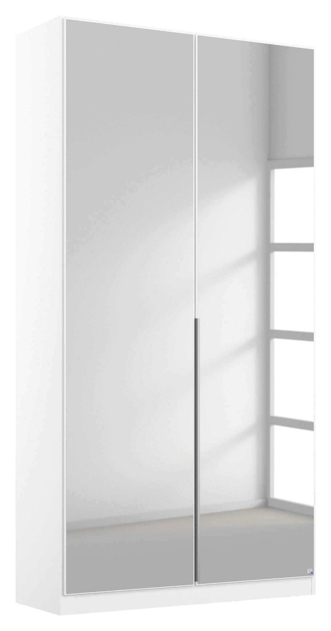 ŠATNÍ SKŘÍŇ S OTOČNÝMI DVEŘMI, barvy stříbra, bílá, 91/229/54 cm - bílá/barvy stříbra, Moderní, kov/kompozitní dřevo (91/229/54cm) - Rauch Möbel