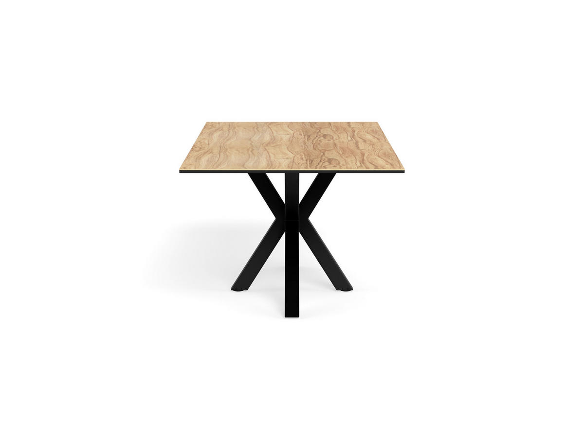 ESSTISCH in Metall, Glas, Keramik 200/100/75,5 cm  - Eichefarben/Schwarz, MODERN, Glas/Keramik (200/100/75,5cm) - MID.YOU