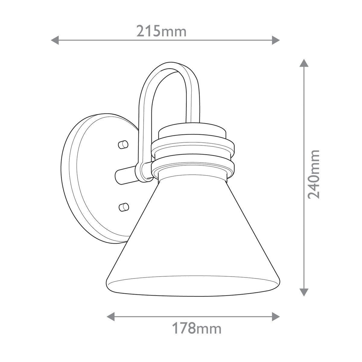 BADEZIMMER-WANDLEUCHTE - Weiss, Konventionell, Glas/Metall (2,40/1,78/2,15cm) - Elstead Lighting