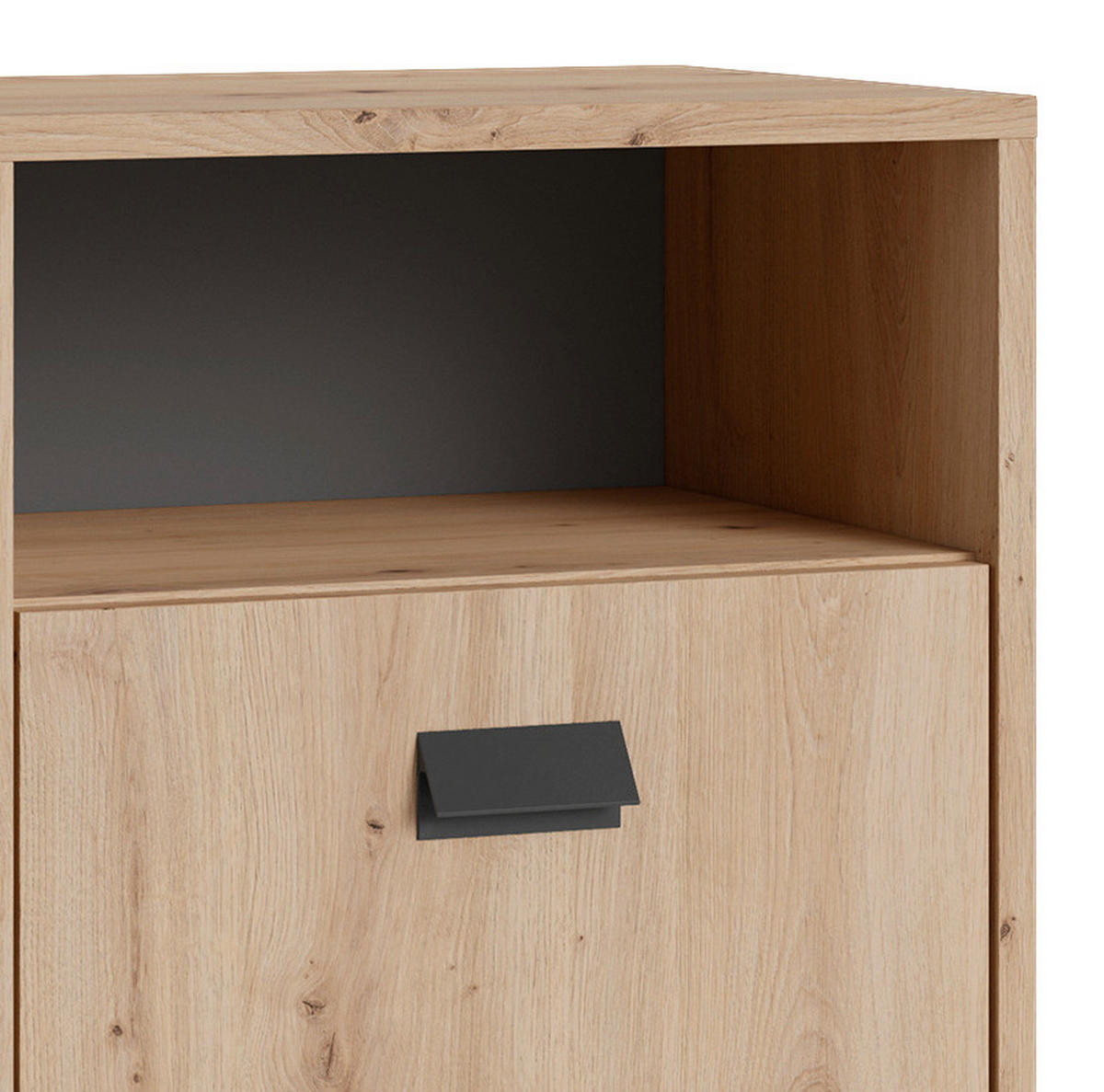 UNTERSCHRANK 42/77,5/31 cm   - Anthrazit/Schwarz, MODERN, Holzwerkstoff/Kunststoff (42/77,5/31cm) - MID.YOU
