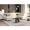WOHNLANDSCHAFT NIKAS Creme Bouclé  - Buchefarben/Creme, Design, Holz/Textil (310/160/145cm) - MID.YOU