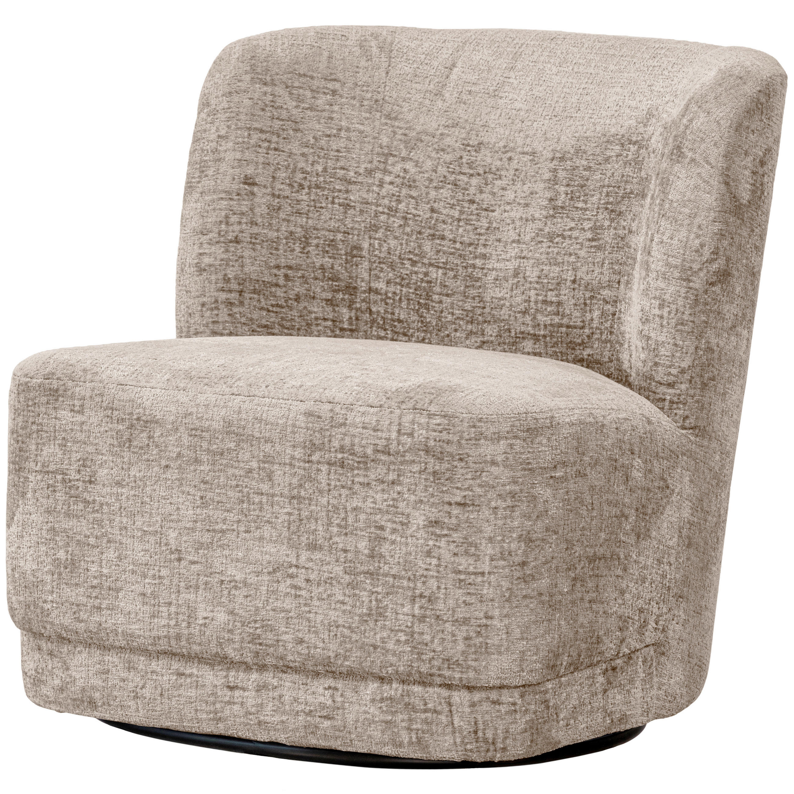 SESSEL in Samt Sandfarben  - Sandfarben/Schwarz, Design, Kunststoff/Textil (74/75/65cm) - Livetastic