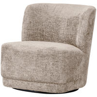 SESSEL in Samt Sandfarben  - Sandfarben/Schwarz, Design, Kunststoff/Textil (74/75/65cm) - Livetastic