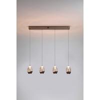 LED FÜGGŐLÁMPA 70/9/150 cm  - bézs/Pezsgő, Trend, Üveg/fém (70/9/150cm)