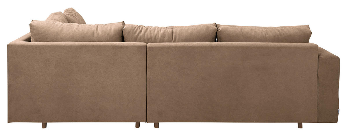 ECKSOFA Ariella in Mikrofaser Beige  231/161 cm  - Beige/Naturfarben, Design, Holz/Textil (231/161cm) - Livetastic