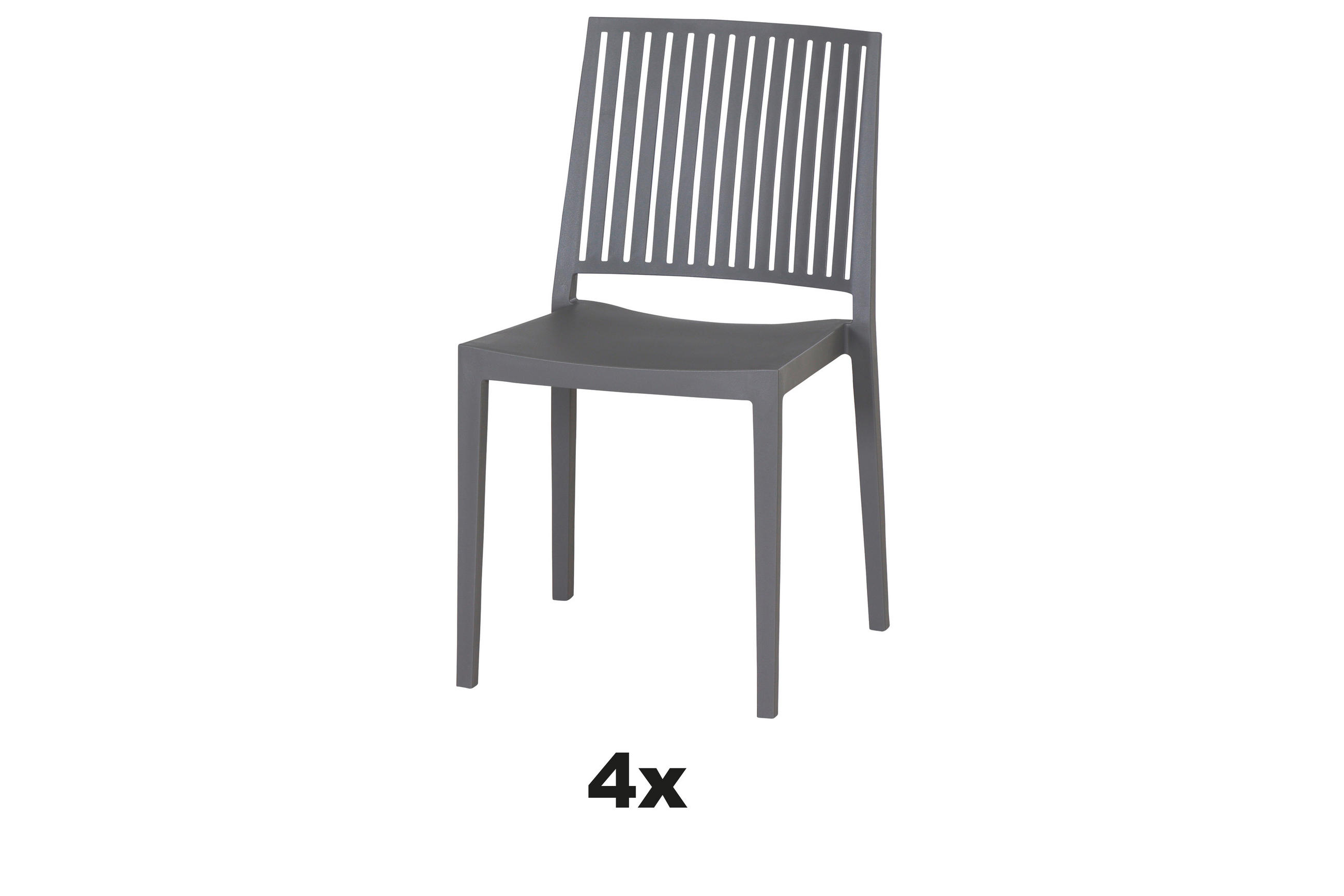 STAPELSTUHL in Kunststoff Grau  - Grau, Basics, Kunststoff (57/80/56cm) - Siena Garden