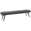 SITZBANK - Dunkelgrau/Schwarz, Design, Textil/Metall (200/48/47cm) - Dieter Knoll