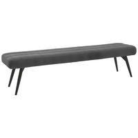 SITZBANK in Textil Dunkelgrau  - Dunkelgrau/Schwarz, Design, Textil/Metall (200/48/47cm) - Dieter Knoll